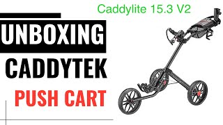 Unboxing Caddytek push cart Amazon Link Below Caddylite 153 V2 [upl. by Ssalguod777]