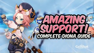 AMAZING 4STAR HEALER Complete Diona Guide  Best Artifacts Weapons amp Teams  Genshin Impact [upl. by Wendy819]