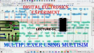 MULTIPLEXER EXPERIMENT  IC74LS151  USING MULTISIM [upl. by Benoite]