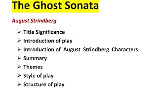 The Ghost Sonata summary charactersthemesstyle of play structure of playliterature viral [upl. by Magas]