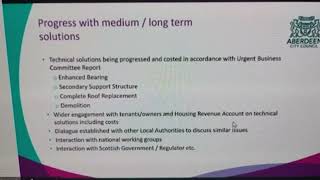 Aberdeen City Council housing Department share RAAC update [upl. by Rupert]