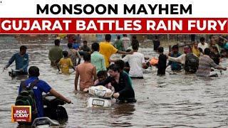 Monsoon Mayhem Incessant Rainfall Wreaks Havoc Floods Inundate Gujarat Cities  India Today [upl. by Iohk]