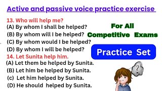 Active and Passive Voice Practice Set  Active and Passive Voice Exercise  Active and Passive Voice [upl. by Eiram]