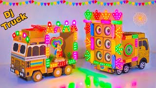 DIY New Kaali Gauri Ganesh Pooja Big Dj Light Truck  Mini Radha Krishna Big Dj Wala Truck [upl. by Fogg988]