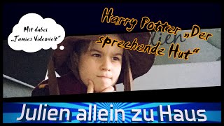 Harry Potter Unboxing Sprechender Hut JulienAlleinZuHaus [upl. by Airalav]