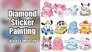 Diamond Sticker Box 2 Compilation with cute Sanrio Cinnamoroll Kuromi My Melody Pochacco sticker [upl. by Hathcock713]