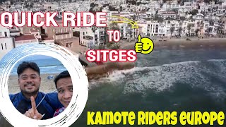 Quick ride to Sitges Day Trip From Barcelona  motorcycle travel guide [upl. by Novelia]