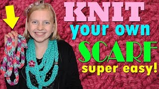 DIY Finger Knitting Scarf How to Finger Knit [upl. by Rehpotisrhc]