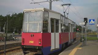 Poland Bydgoszcz 2X tram ride from Most Kazimierza Wielkiego to Rejewskiego [upl. by Nelleeus]