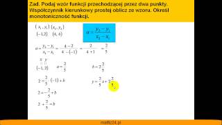 Badanie monotoniczności funkcji  Zadanie  Matfiz24pl [upl. by Augustin]