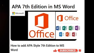 APA 7TH EDITION PART 4 Simplest Method of Adding to Microsoft Word [upl. by Hagile]