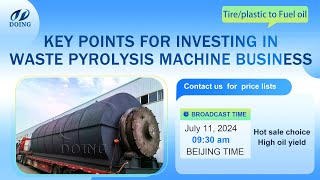 pyrolysis Machine investment PricePyrolysis Plastic Tyre to oil Recycling Plant cost [upl. by Znerol]