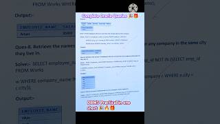 How to write in EXAM 🎁🔥💯🎉 DBMS practical questions complete SQL in one short BCAampBtech shorts [upl. by Adialeda]