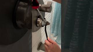 How to remove a stuck shower cartridge cover plumbing handyman shorts howto [upl. by Delp]