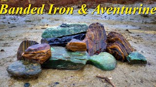 These Stones are Amazing Hunting Cutting amp Polishing Gorgeous Wyoming Banded Iron amp Aventurine [upl. by Arihday]