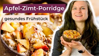 ApfelZimtPorridge  gesundes FrühstücksRezept 😍 [upl. by Tolecnal]