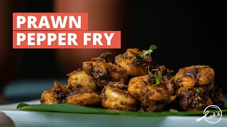 Prawn Pepper Fry Recipe  Eral Milagu Varuval  Easy Prawn Recipes  Cookd [upl. by Croydon]