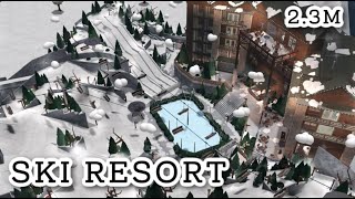 Ski ResortLodge Full Speed Build  BLOXBURG ROBLOX  ROBUILDS [upl. by Lorita]