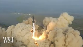 Starship Explosion Video Watch Elon Musks Rocket Explode After Launch  WSJ [upl. by Moitoso]