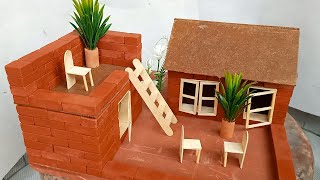 diy mini construction  diy miniature house building  house no 08 [upl. by Yoo485]