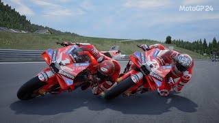 ENEA BASTIANINI VS BAGNAIA  75 TH MOTOGP LIVERY  MOTOGP AUSTRIA  MOTOGP 24 GAMEPLAY REPLAY [upl. by Ozan]