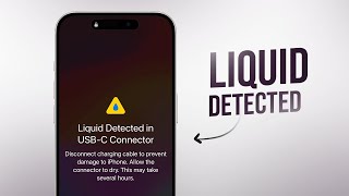 How to Fix Liquid Detected on iPhone 2024 [upl. by Meyeroff]