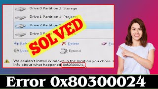 SOLVED How to Fix Error 0x80300024 Code Problem Issue [upl. by Netaf]