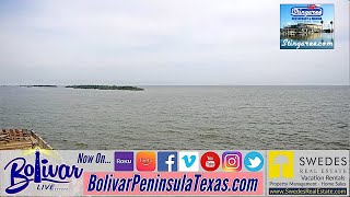 New East Galveston Bay Live Webcam At Stingaree Restaurant [upl. by Evelc]