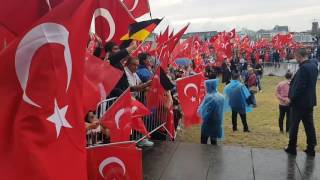 ErdoganDemo in Köln Flaggenmeer in Deutz [upl. by Earahs]