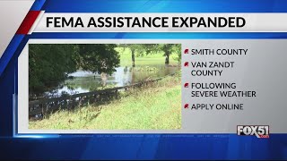 UPDATE Smith Van Zandt counties approved for FEMA assistance [upl. by Fries646]