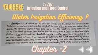 Water Irrigation Efficiencies  Example 27 Class 6  Irrigation and Flood Control  SKGarg [upl. by Jerrol]