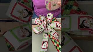 How to Make a Multi Ribbon Christmas Bow  How to Make a Bow for a Wreath  DIY HOLIDAY WREATH BOW 🎀 [upl. by Brannon]