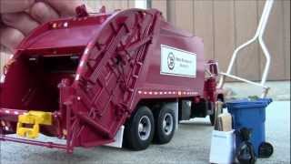 First Gear 134 Scale Custom Garbage Truck  Mack quotRquot Series w McNeilus RearLoad [upl. by Siger]