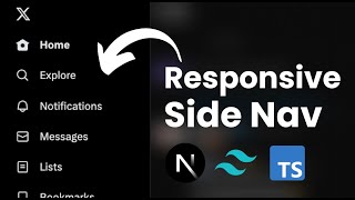 Build Xs Responsive Side Nav with Nextjs 13 and Tailwind CSS [upl. by Nwahsir]