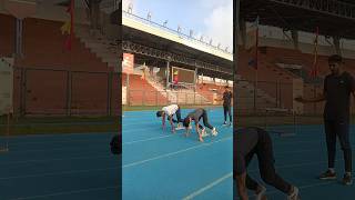 Block start training l athlete l trackandfield l sports l shorts [upl. by Freya]