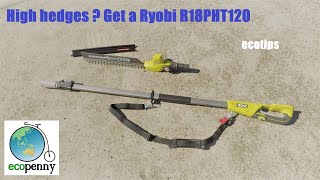 Ryobi Hedge Trimmer R18PHT120 Review [upl. by Dnama223]