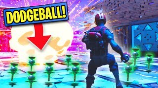 CLINGER DODGEBALL ON A SKYBASE  Fortnite Battle Royale Custom Games [upl. by Alusru]