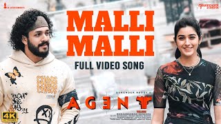 Full Video Malli Malli Song  Agent  Akhil Akkineni Mammootty  Surender Reddy  Anil Sunkara [upl. by Nierman]