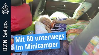 Mit 80 im Minicamper unterwegs  10000 Km nach Norwegen  Ford Galaxy mit VAUDE Vorzelt [upl. by Zerk]