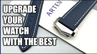 ARTEM Loopless Sailcloth Watch Strap  Easily the nicest strap Ive ever owned  Review and Style [upl. by Crabb541]