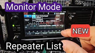 ICOM 705  Repeater LIST amp New Monitor Mode Part 2 [upl. by Niamreg]