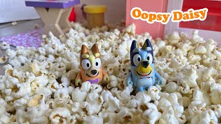 Bluey Makes Popcorn  Dads Popcorn Challenge [upl. by Ennasirk111]