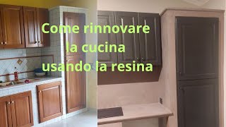 Rinnovare la cucina senza cambiarla con resina e microcemento [upl. by Rolecnahc955]