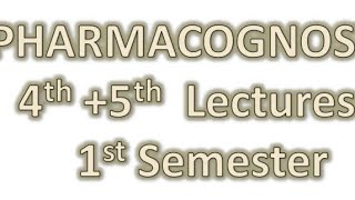 pharmacognosy Lecture 4  5 glycoside [upl. by Atnauq]