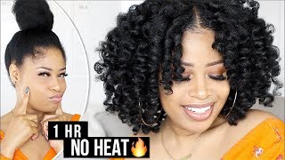 Ultra Defined PERFECT NOHEAT CURLS in 1 HOUR ➟ natural hair tutorial [upl. by Hennebery]