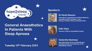 Webinar 7  General Anaesthetics In Patients With Sleep Apnoea [upl. by Ahseila]