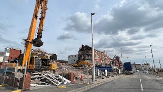 Blackpool Hotel Fire Demolition Update Road Reopens [upl. by Lered]