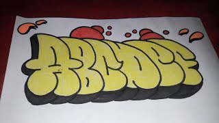 How to Draw Graffiti throw up style Letters [upl. by Mersey57]