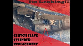 Clutch Slave Cylinder  How to replace and bleedpurge the air [upl. by Dnalel130]