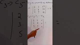 Finding determinant without expanding using properties only [upl. by Tacye]